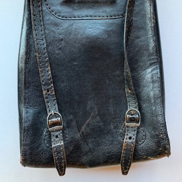 Vintage Unbranded Hardshell Leather Mini Backpack in Black - Picture 3 of 9